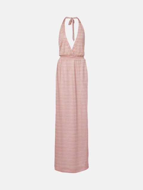 MELISSA ODABASH Mariah lamé maxi dress