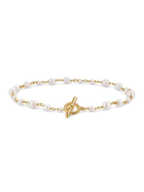 DAVID YURMAN Women's Pearl Classics Toggle Chain Bracelet in 18K Yellow Gold, 4.5MM - Pearl