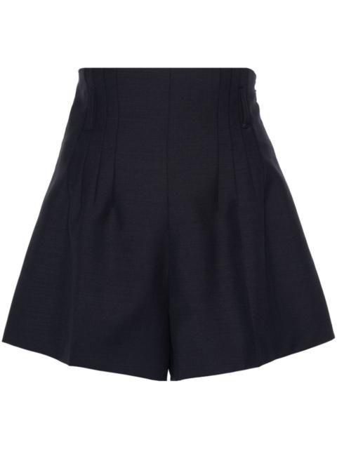 Prada high-waist flared shorts
