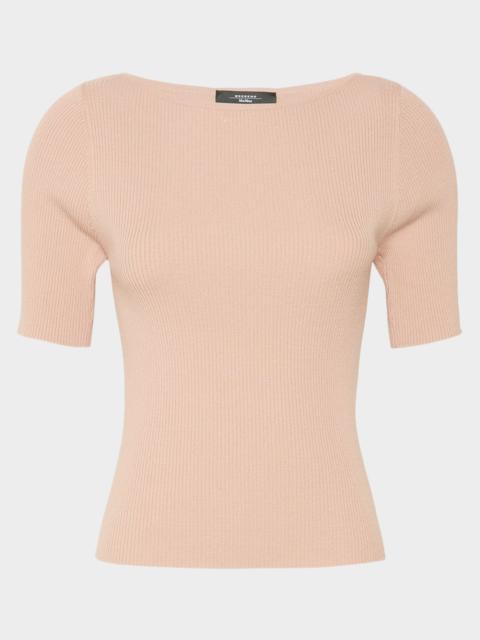 WEEKEND Max Mara Crewneck Rib Knit Shirt