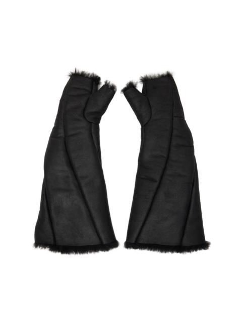 Julius Black Bending Shearling Gloves