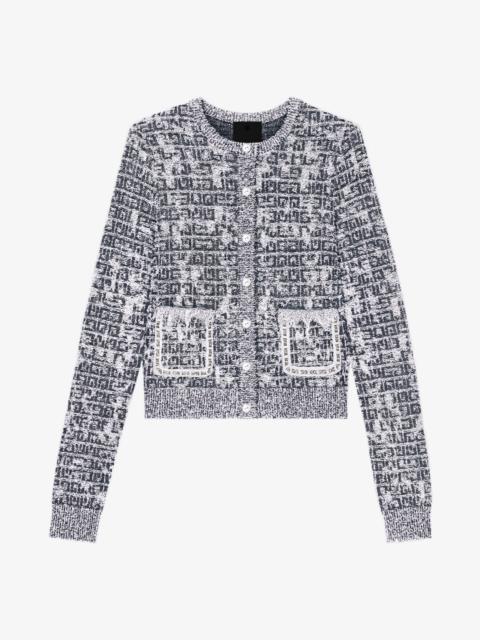 Givenchy CARDIGAN IN 4G TWEED WITH CHAINS DETAIL