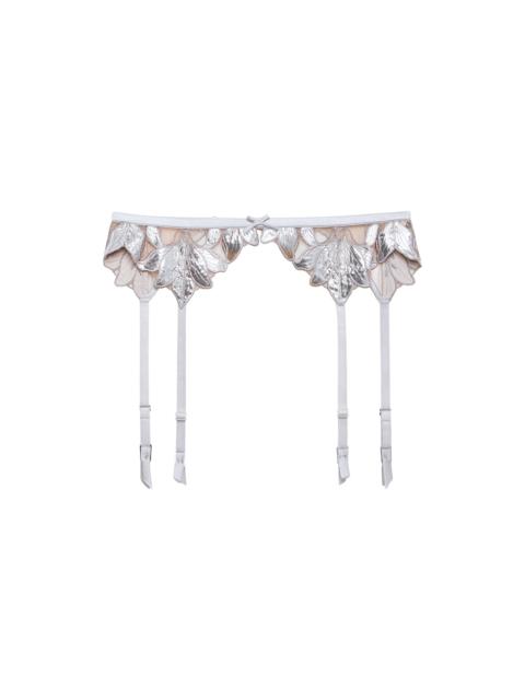 Lily Embroidery Garter Belt