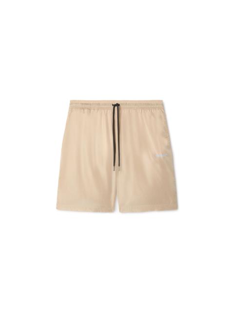 Off-White Beige Outline Swim Shorts