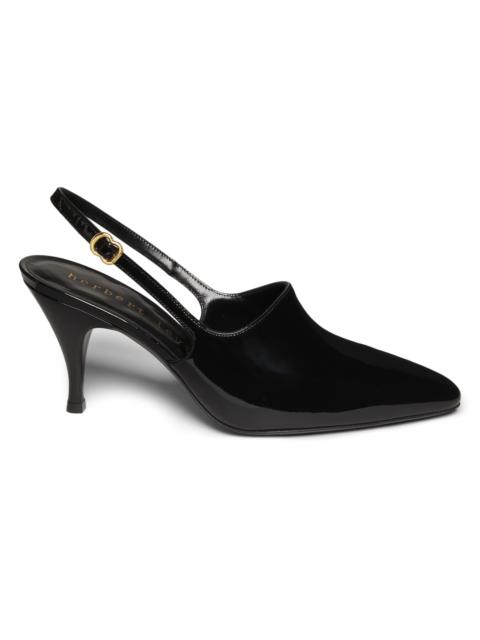 herbert levine Women's Cover-Up Patent Leather 80MM Slingbacks - Patent Calf Skin Black