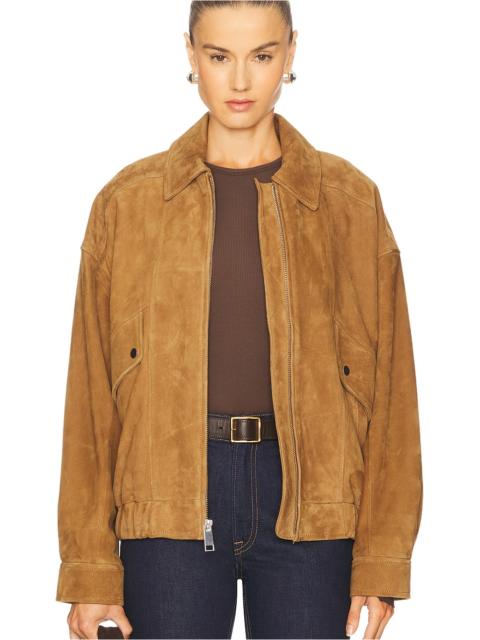 GRLFRND Wren Suede Bomber