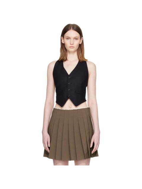 MM6 Maison Margiela Black Flannel Vest