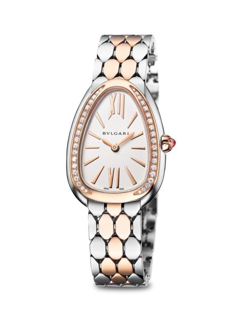 BVLGARI Women's Serpenti Seduttori Rose Gold, Stainless Steel & Diamond Bracelet Watch