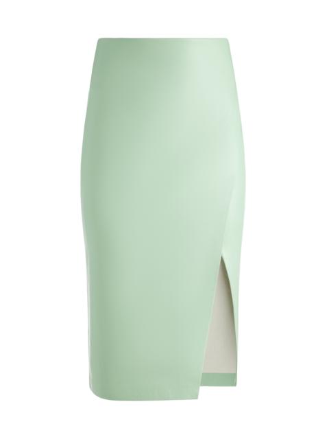 Alice + Olivia SIOBHAN FRONT WRAP MIDI SKIRT