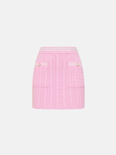 COTTON BLEND KNITTED MINI SKIRT