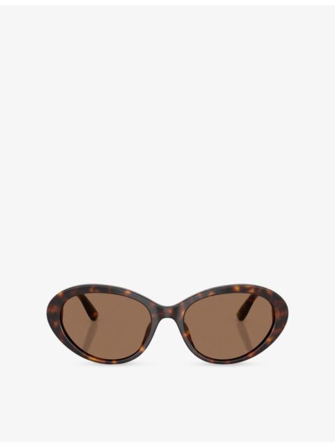 Dolce & Gabbana DG4570 Oval-Frame Acetate Sunglasses