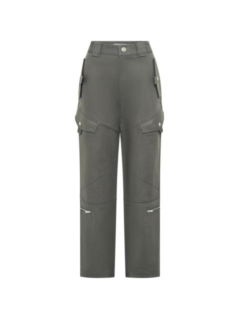 Tactical straight-leg cargo trousers