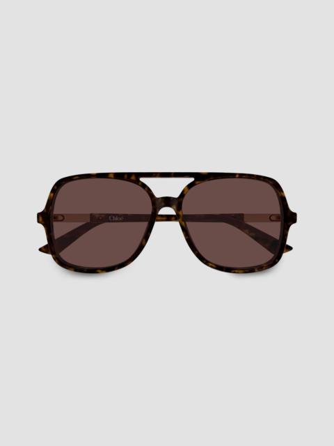 Chloé Women's Judy 57MM Navigator Sunglasses - Brown