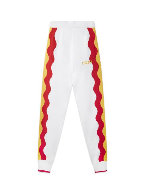 CASABLANCA Red Wave Knit Tracksuit Pant