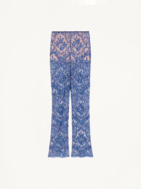 Valentino EMBROIDERED LACE PANTS