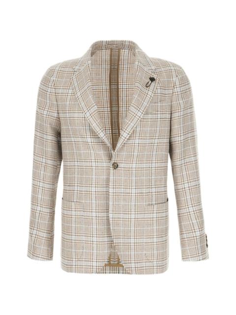 LARDINI checked-pattern blazer