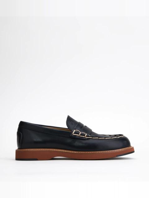 Tod's LOAFERS IN LEATHER - BLACK