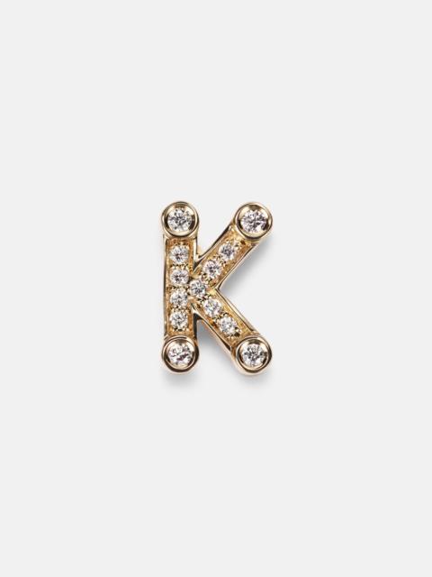 SOPHIE BILLE BRAHE Petite K 18kt gold single earring with diamonds