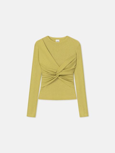 Nanushka Draped Mesh Jersey Top