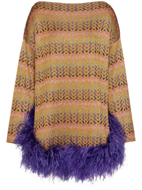 Valentino Optical Valentino feather-trim jumper