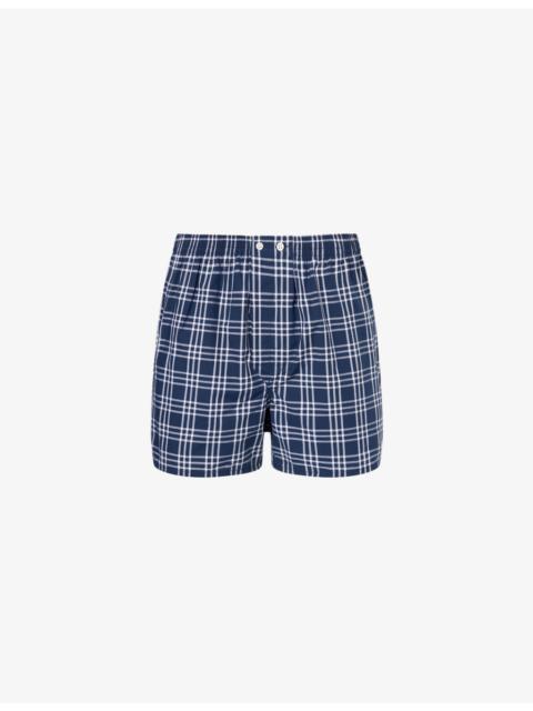 Derek Rose Barker Checked Cotton Boxer Shorts