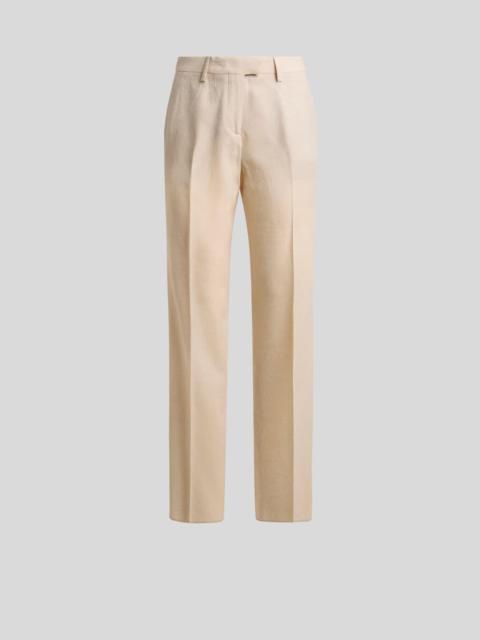 STRAIGHT-LEG WOOL JACQUARD TROUSERS WITH PAISLEY MOTIF