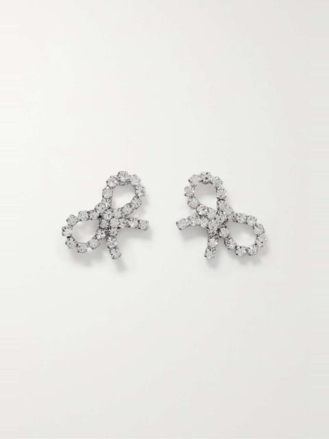 Romy silver-plated crystal earrings