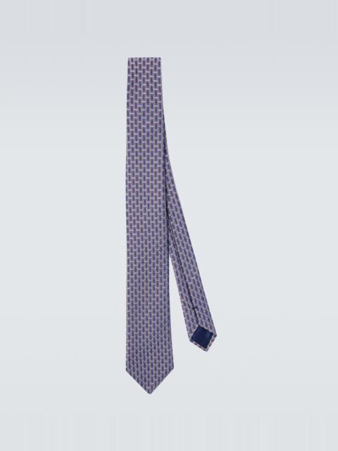 GIORGIO ARMANI Silk-blend jacquard tie