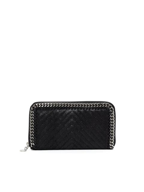 chevron-quilted continental wallet