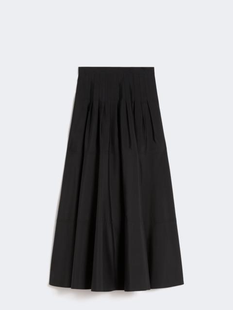 Max Mara Long cotton poplin skirt - BLACK