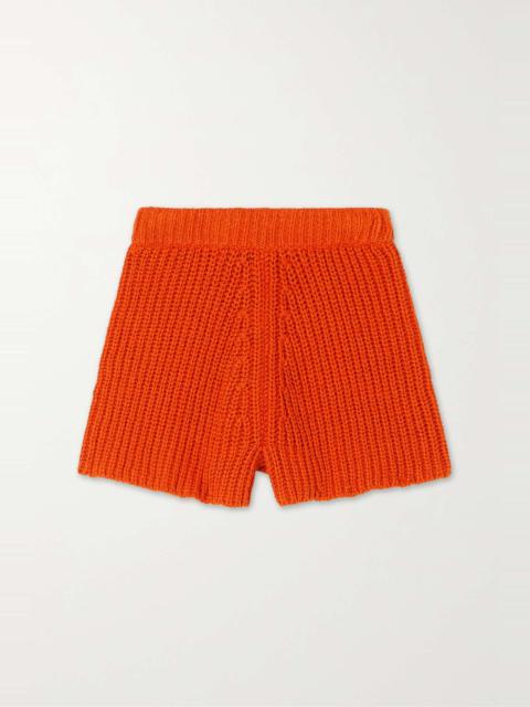 Palm Springs ribbed cotton shorts
