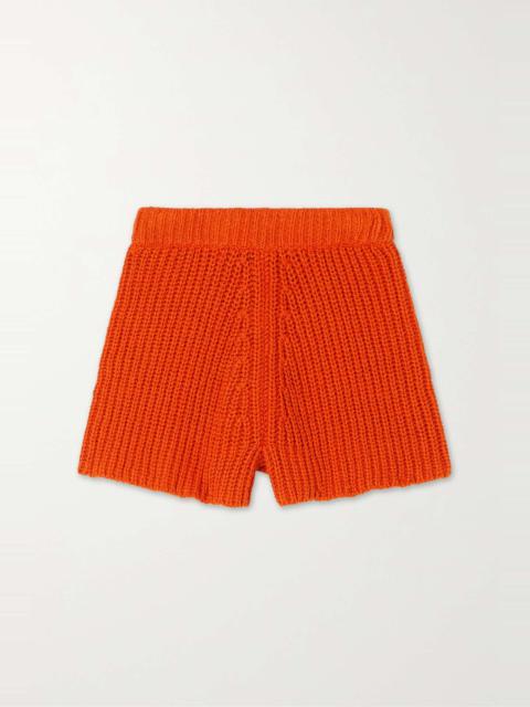 Alanui Palm Springs ribbed cotton shorts