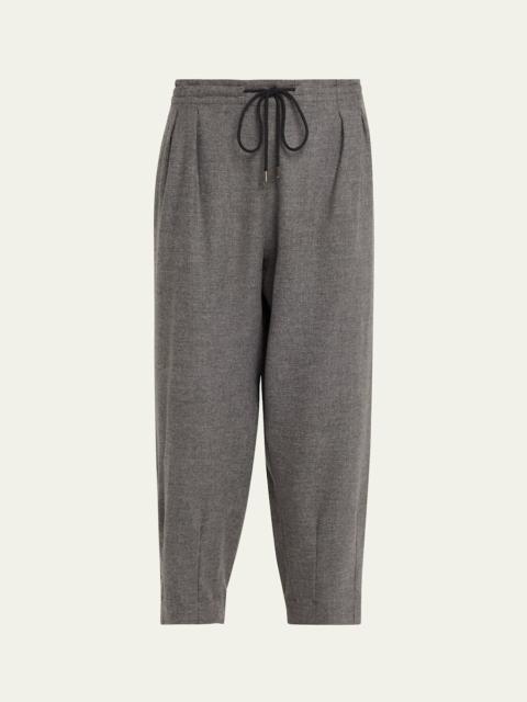 6397 Barrel-Leg Drawstring Trousers