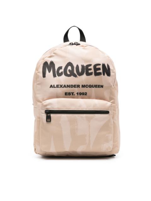 Alexander McQueen Graffiti Metropolitan logo-print backpack