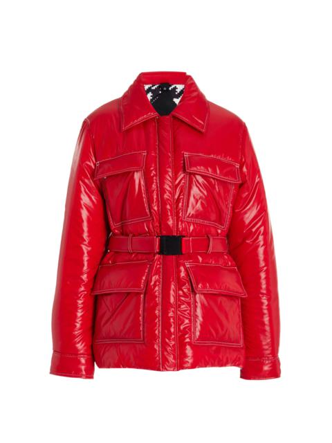 PERFECT MOMENT Jade Belted Ski Shirt Jacket red