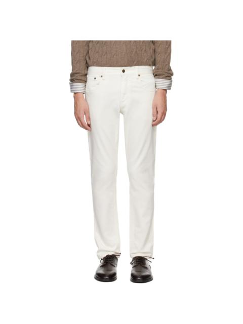 Ralph Lauren Off-White Slim-Fit Trousers