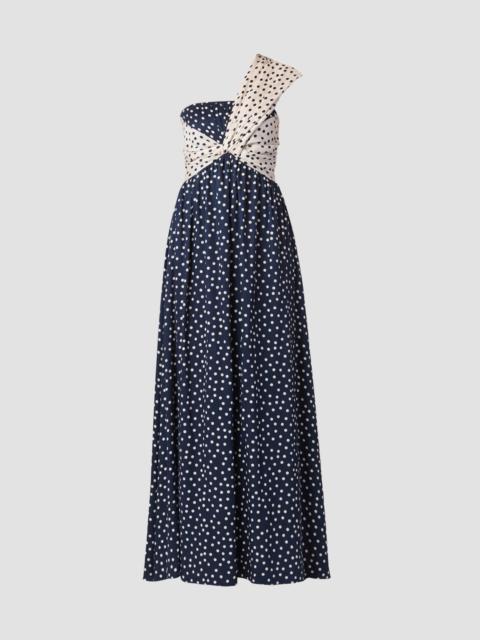 Shoshanna Women's Blakely Two-Tone Polka Dot Maxi Dress - Ivory Indigo