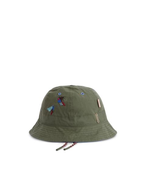 Barbour x Paul Smith embroidery-detail bucket hat