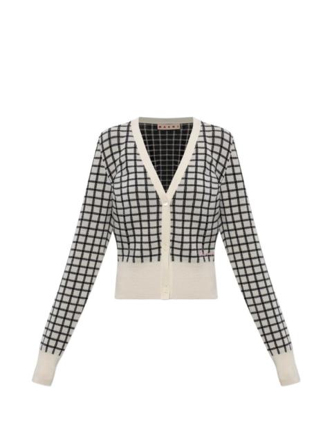 Marni checked V-neck cardigan