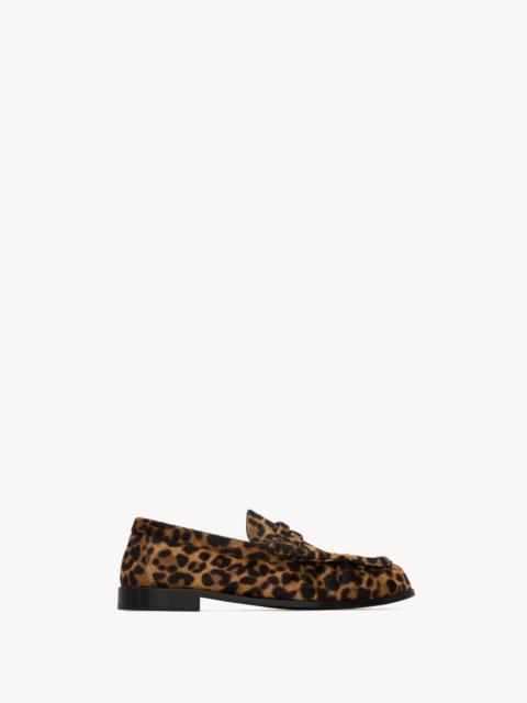 SAINT LAURENT LE LOAFER PENNY SLIPPERS IN PONY HAIR LEATHER