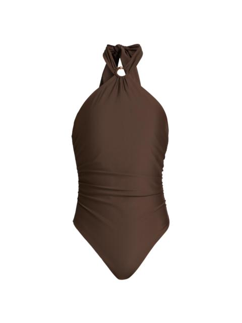 KOBI HALPERIN Women's Lana Halterneck Swimsuit - Brown