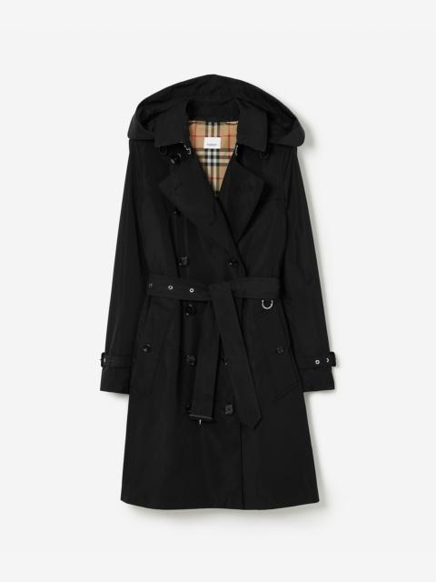 Burberry Detachable 후드 Taffeta Kensington 트렌치 코트