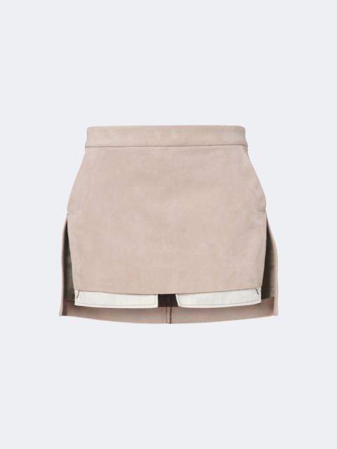 Rick Owens Fog suede miniskirt