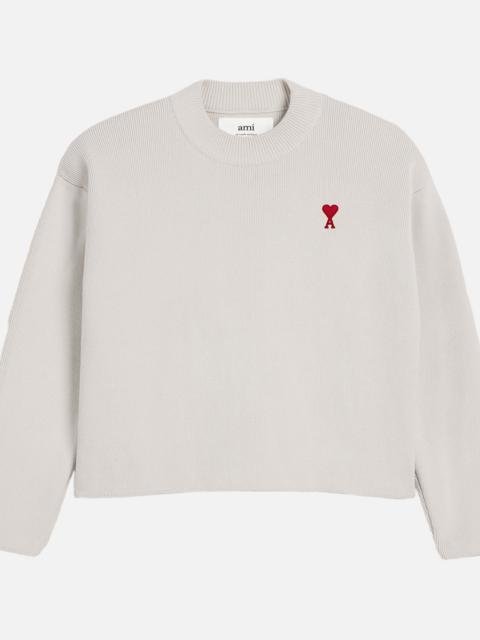 AMI Women's Red Adc Crewneck Sweater - Chalk/193