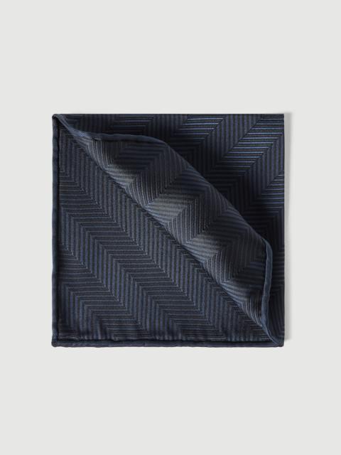 Silk chevron pocket square