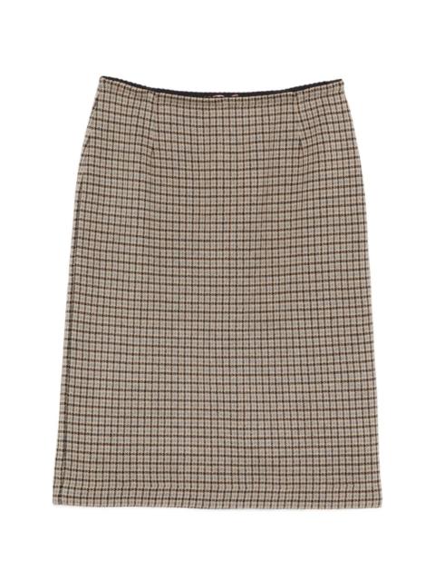 N°21 check-pattern skirt