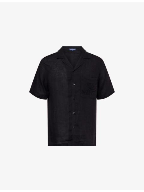 FRESCOBOL CARIOCA Alves Linen Short-Sleeve Shirt