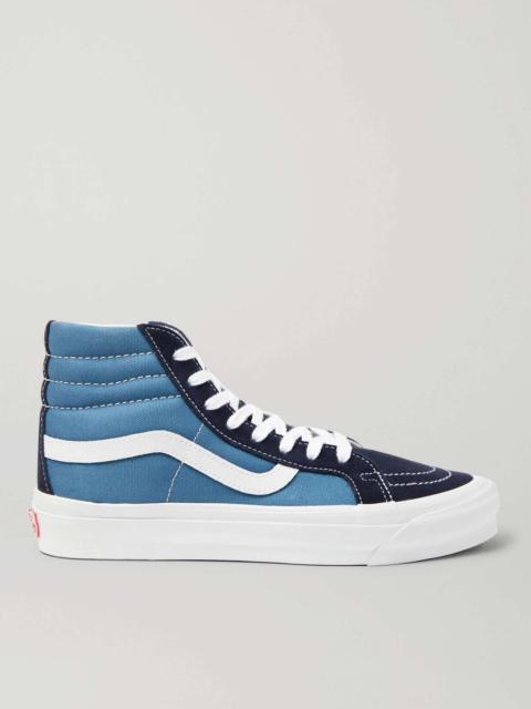 Vans OG SK8-Hi LX Leather-Trimmed Suede and Canvas High-Top Sneakers