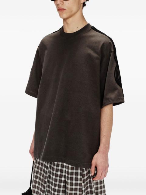 Song for the Mute embroidered shoulder-detail T-shirt
