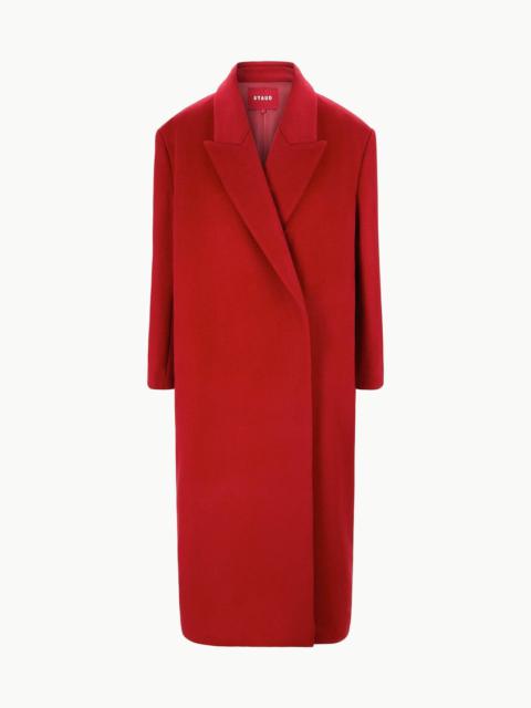 STAUD SERGE COAT ROUGE